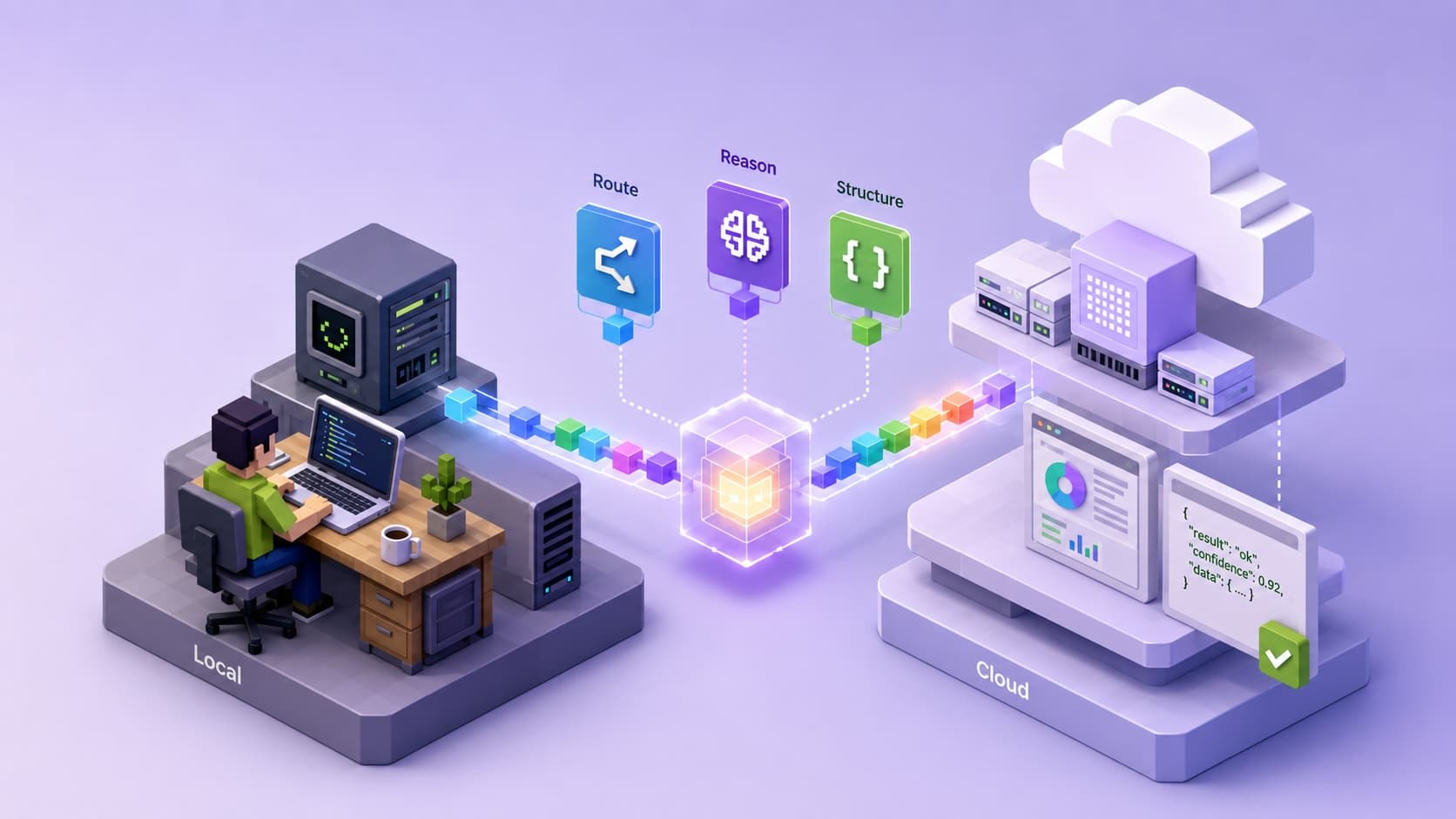 Towards Data Science описал гибридный подход к работе с локальными и облачными LLM