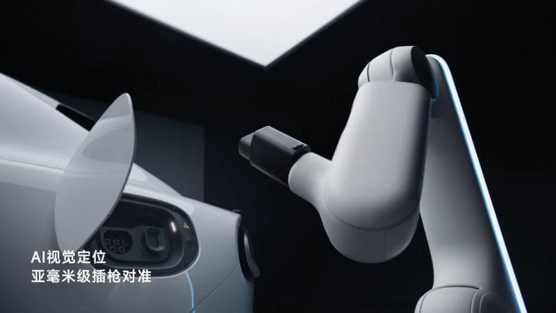 Xiaomi показала роботизированную руку для автоматического подключения зарядки электромобиля
