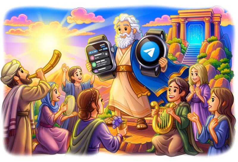 В обновлении Telegram появились клиенты для Apple Watch и Google Android Wear OS и ИИ‑модерация групп