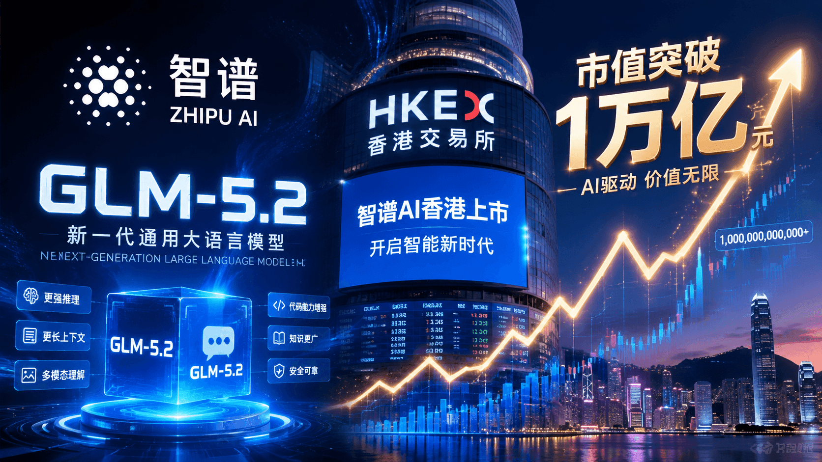 Капитализация Zhipu AI превысила HKD 1 трлн на фоне роста акций и интереса к модели GLM-5.2
