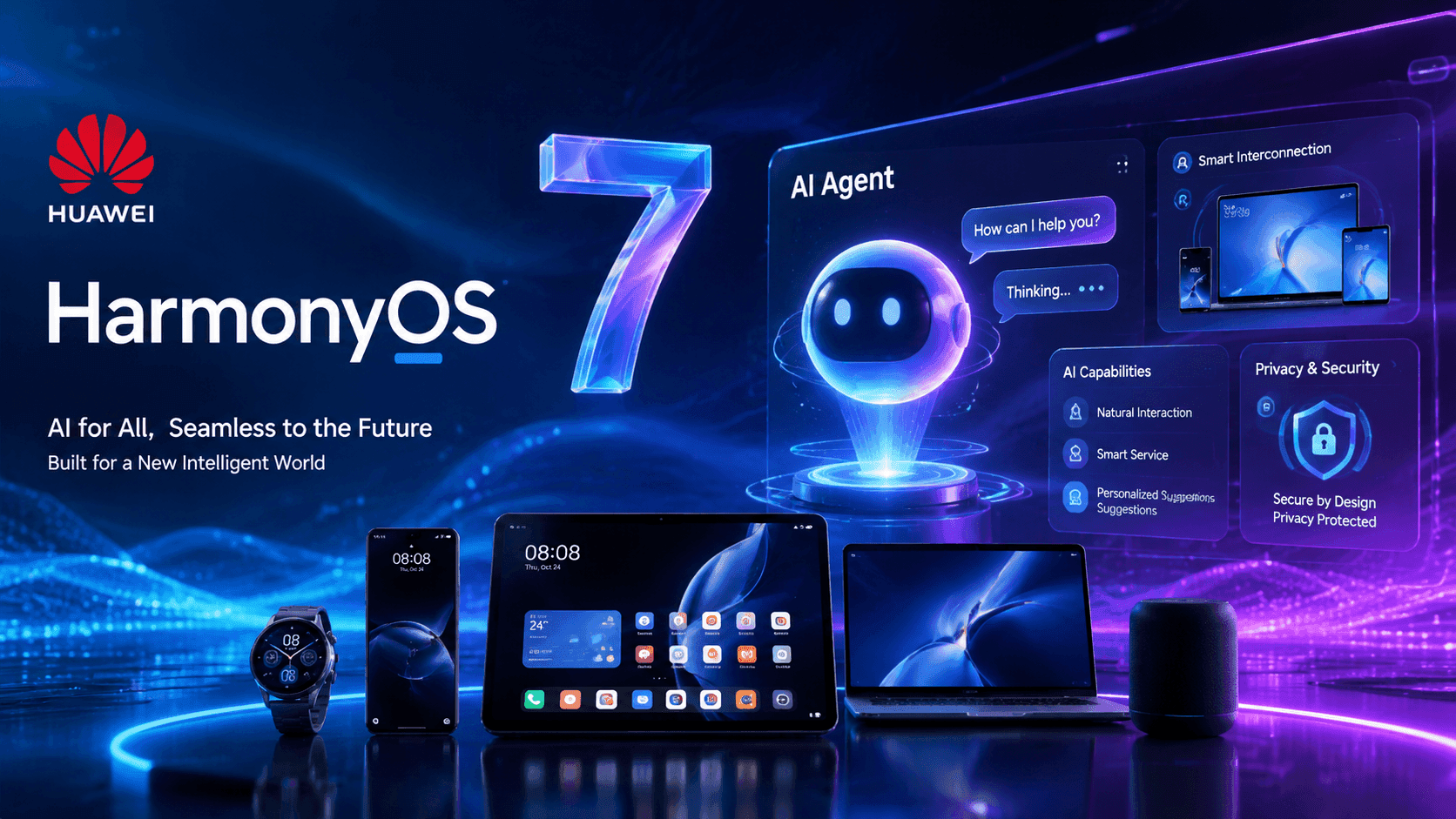 Huawei представила HarmonyOS 7 Developer Beta с архитектурой Agent