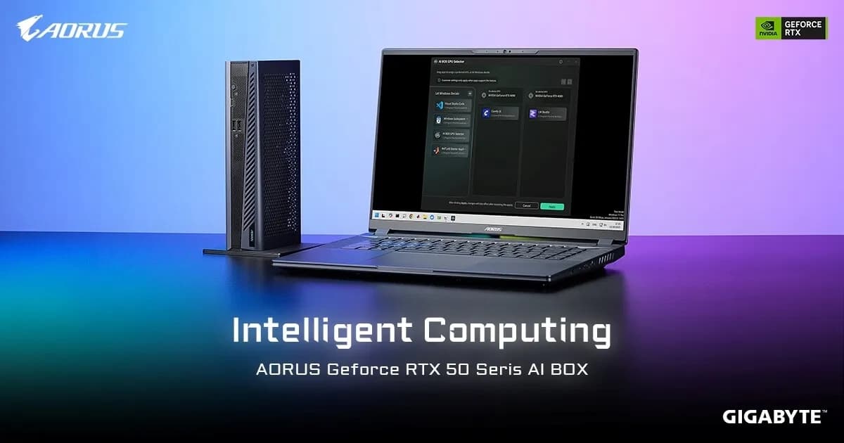 Gigabyte представила AORUS AI BOX с RTX 5090 для подключения к ноутбуку через Thunderbolt 5