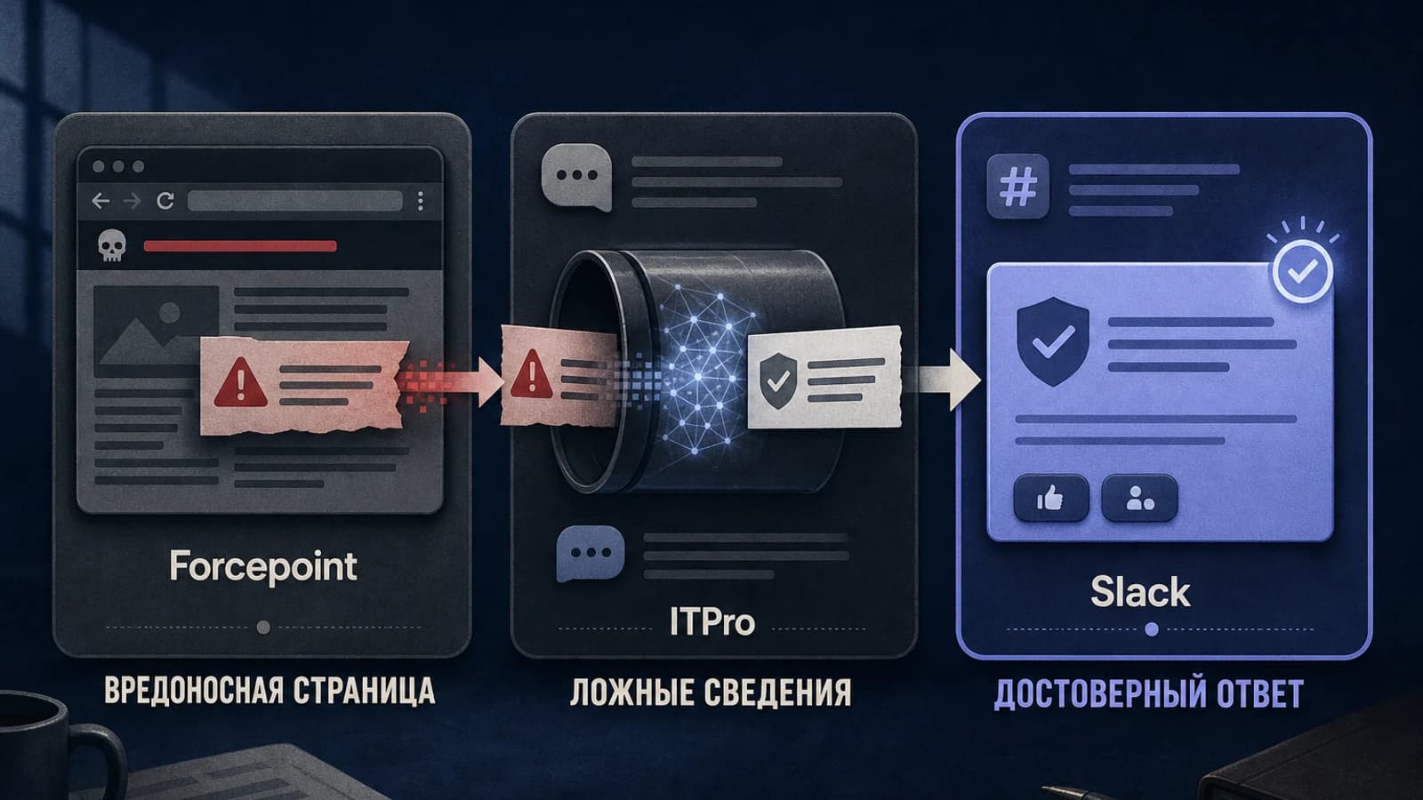 Инфографика: вредоносная веб-страница — ложные сведения выдаются за достоверные