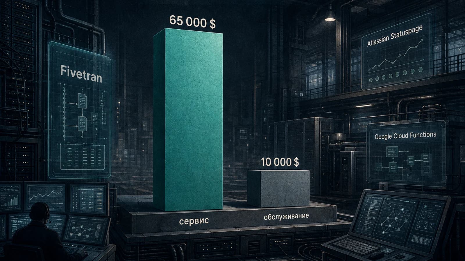 Инфографика: 65 000 $ стоимость сервиса