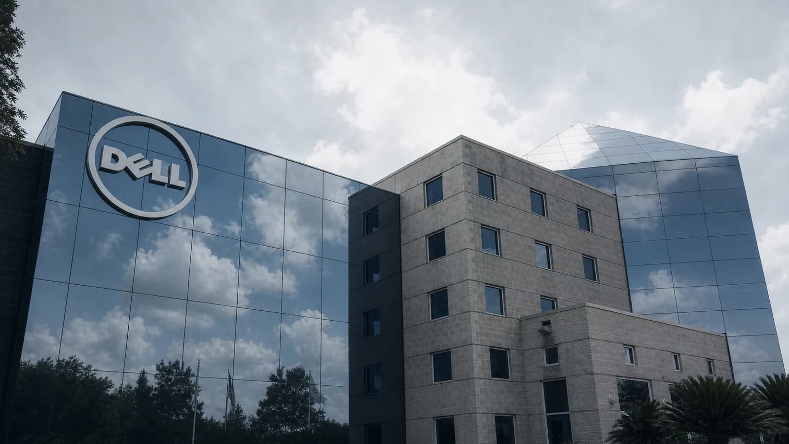 Вывеска Dell Technologies на здании компании