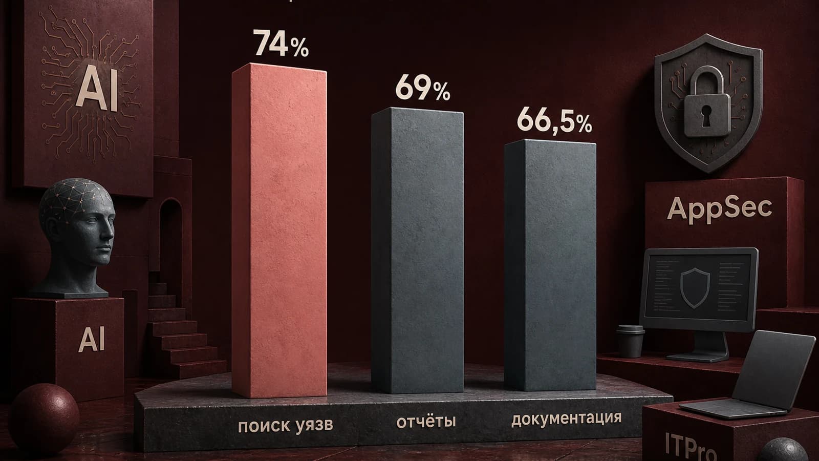 Инфографика: 74% специалистов используют AI