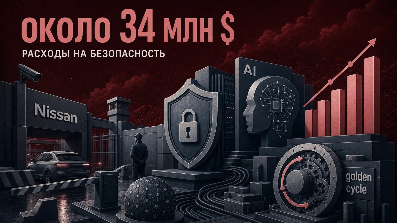 Инфографика: около 34 млн $ расходы на безопасность