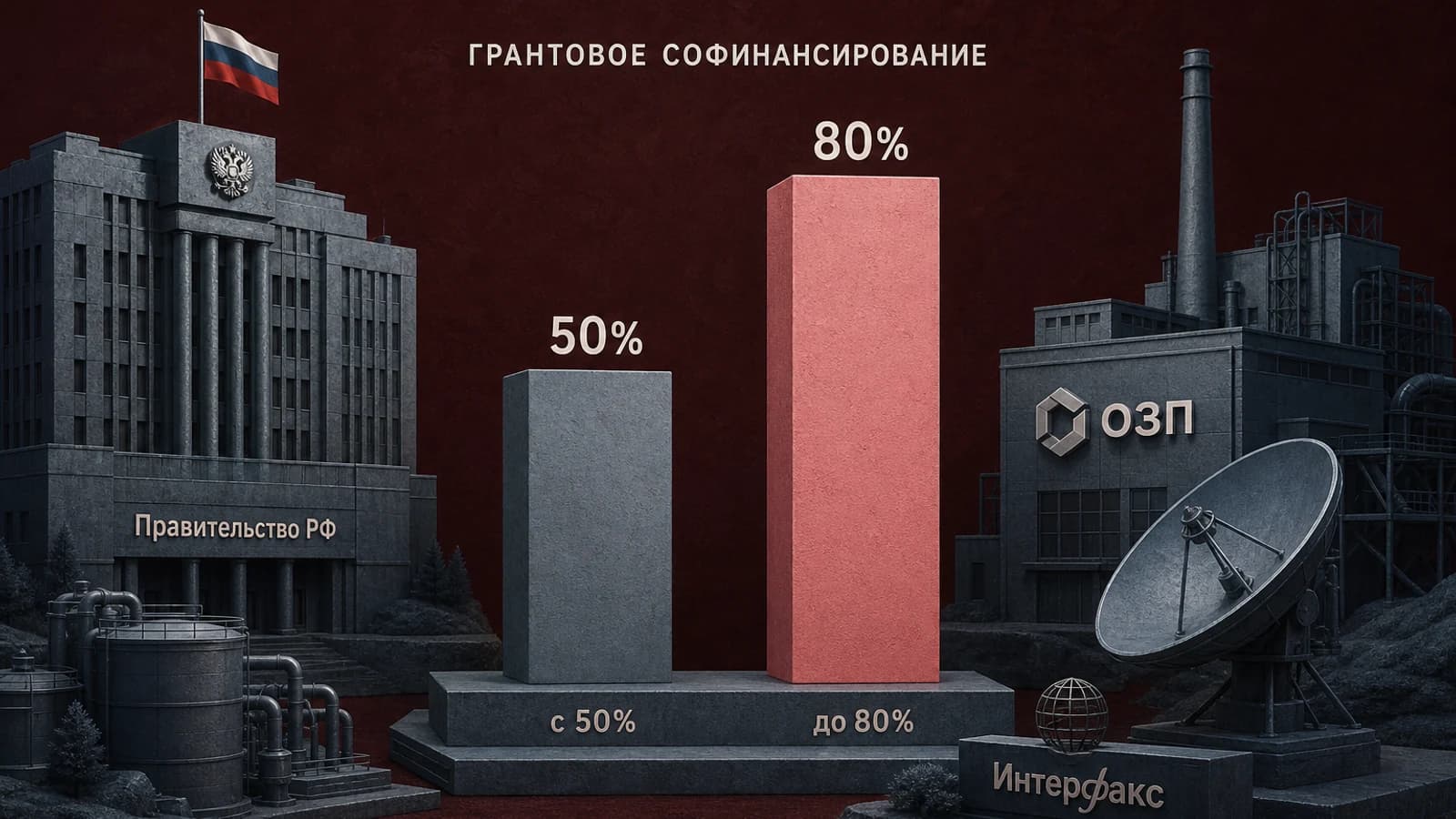 Инфографика: 80% грантовое софинансирование