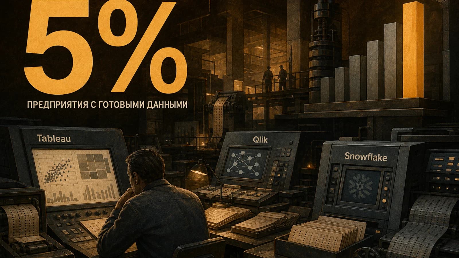 Инфографика: 5% предприятия с готовыми данными