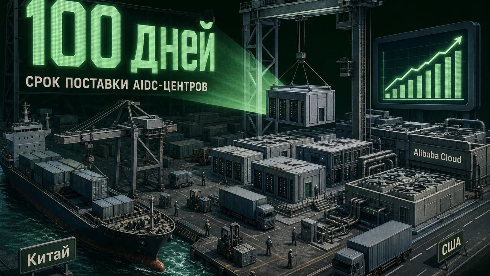 Инфографика: 100 дней срок поставки AIDC-центров