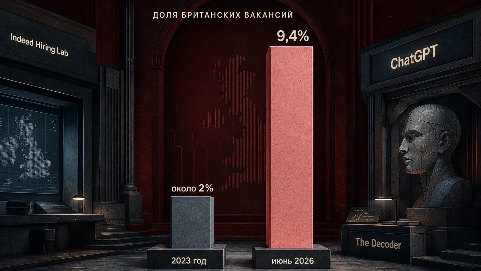 Инфографика: 9,4% доля британских вакансий