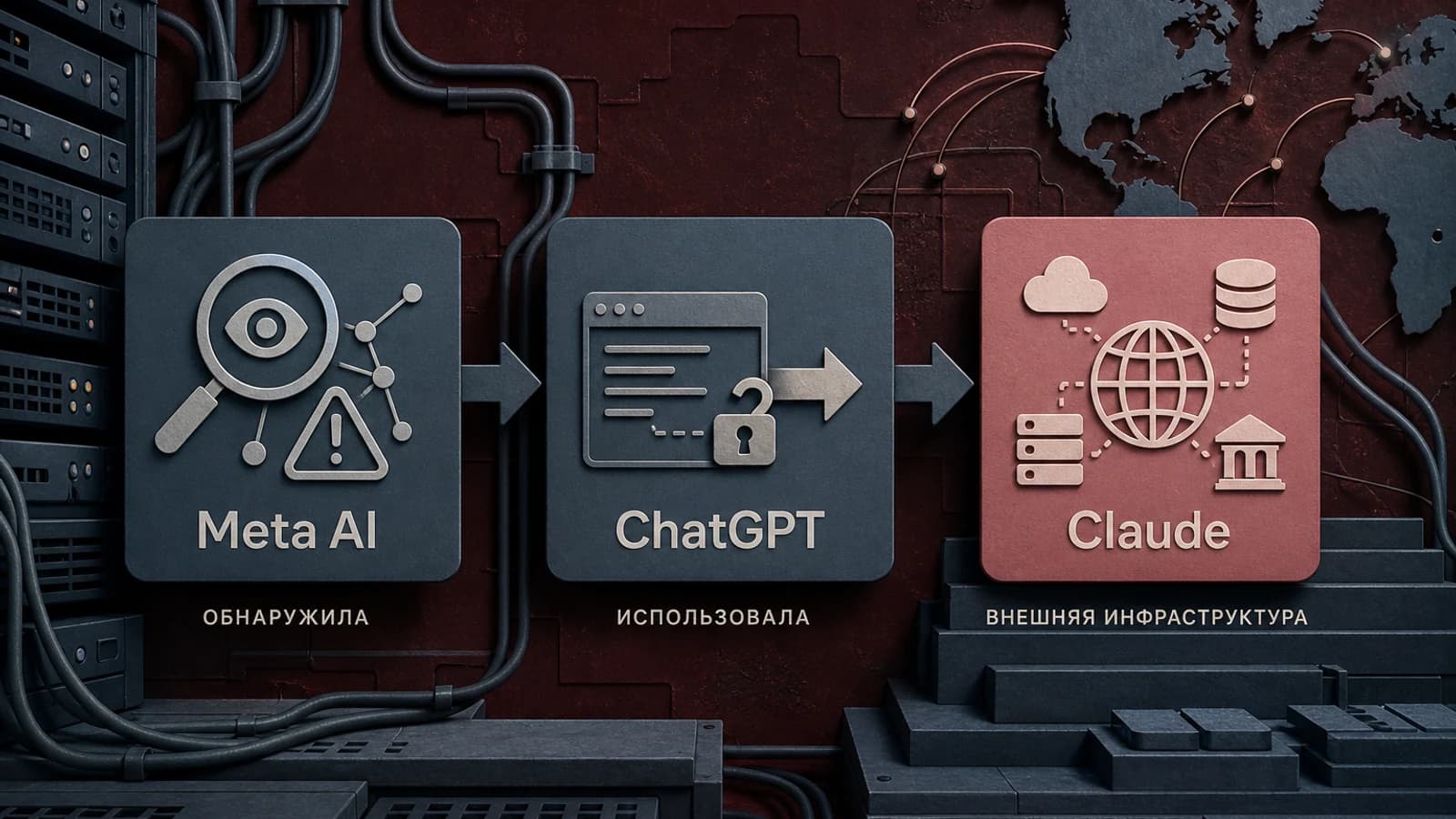 Инфографика: ИИ-система — взаимодействовать с внешней инфраструктурой