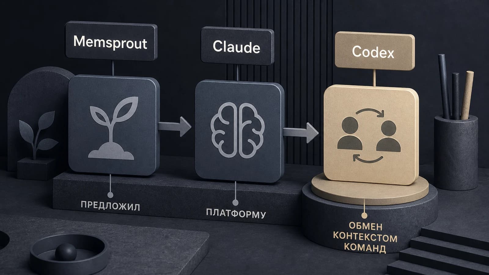 Инфографика: Memsprout — обмен контекстом команд
