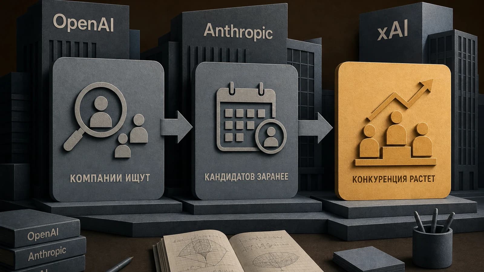 Инфографика: Компании — конкуренция за математиков растет