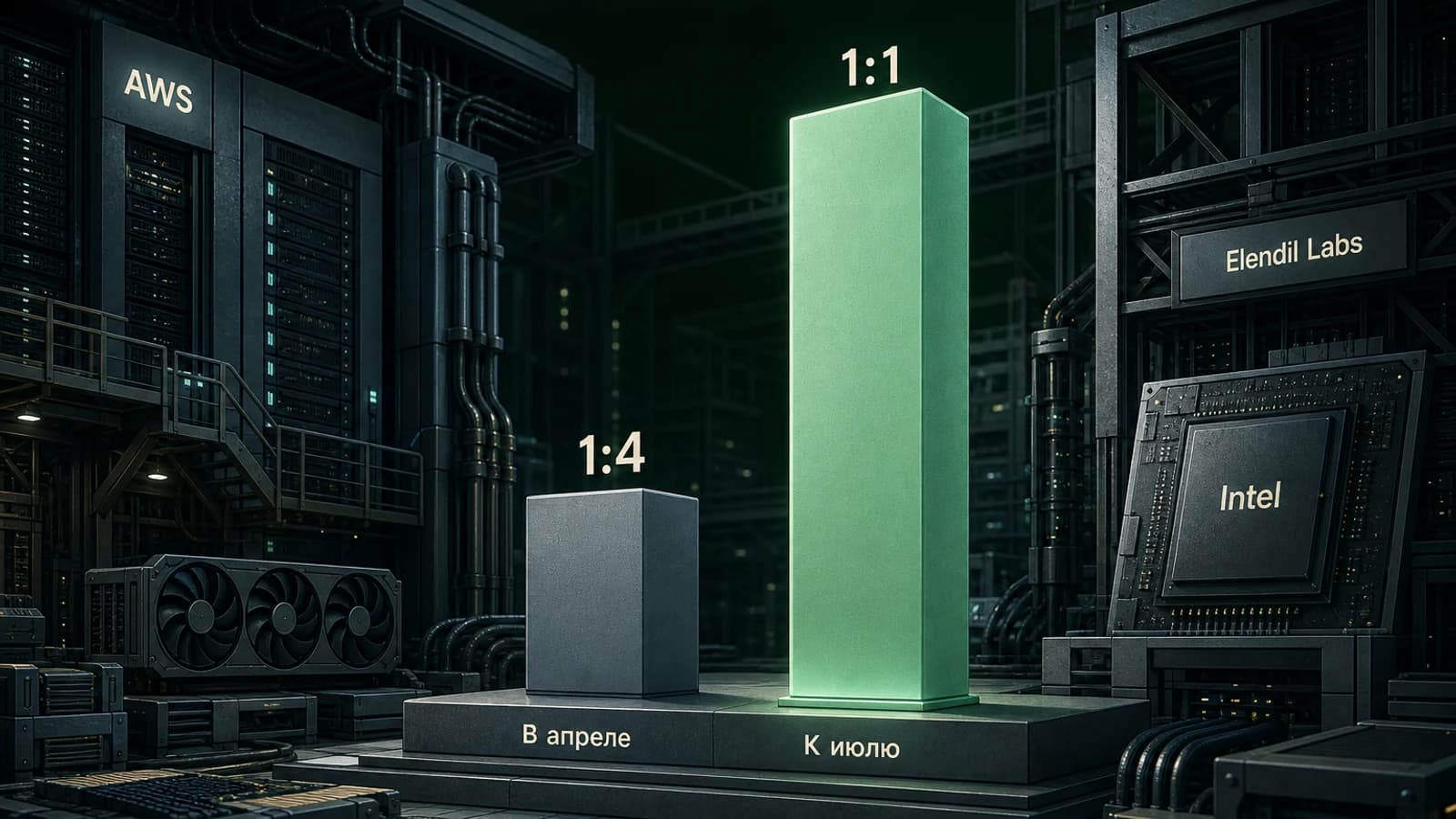 Инфографика: 1:1 соотношение CPU и GPU