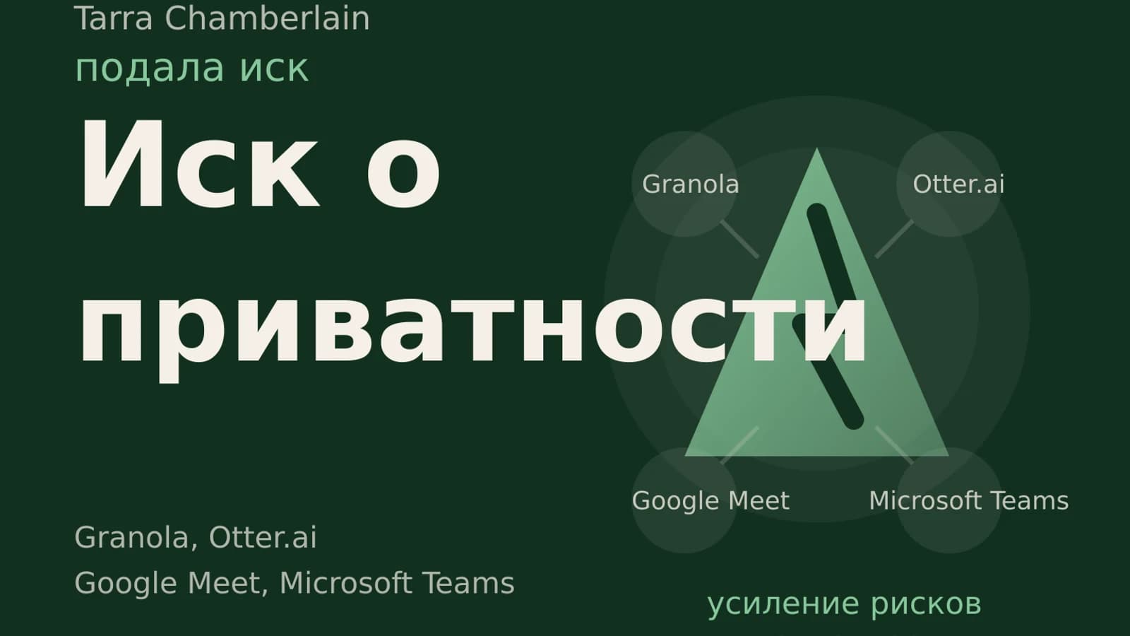 Инфографика: Tarra Chamberlain — усиление рисков приватности