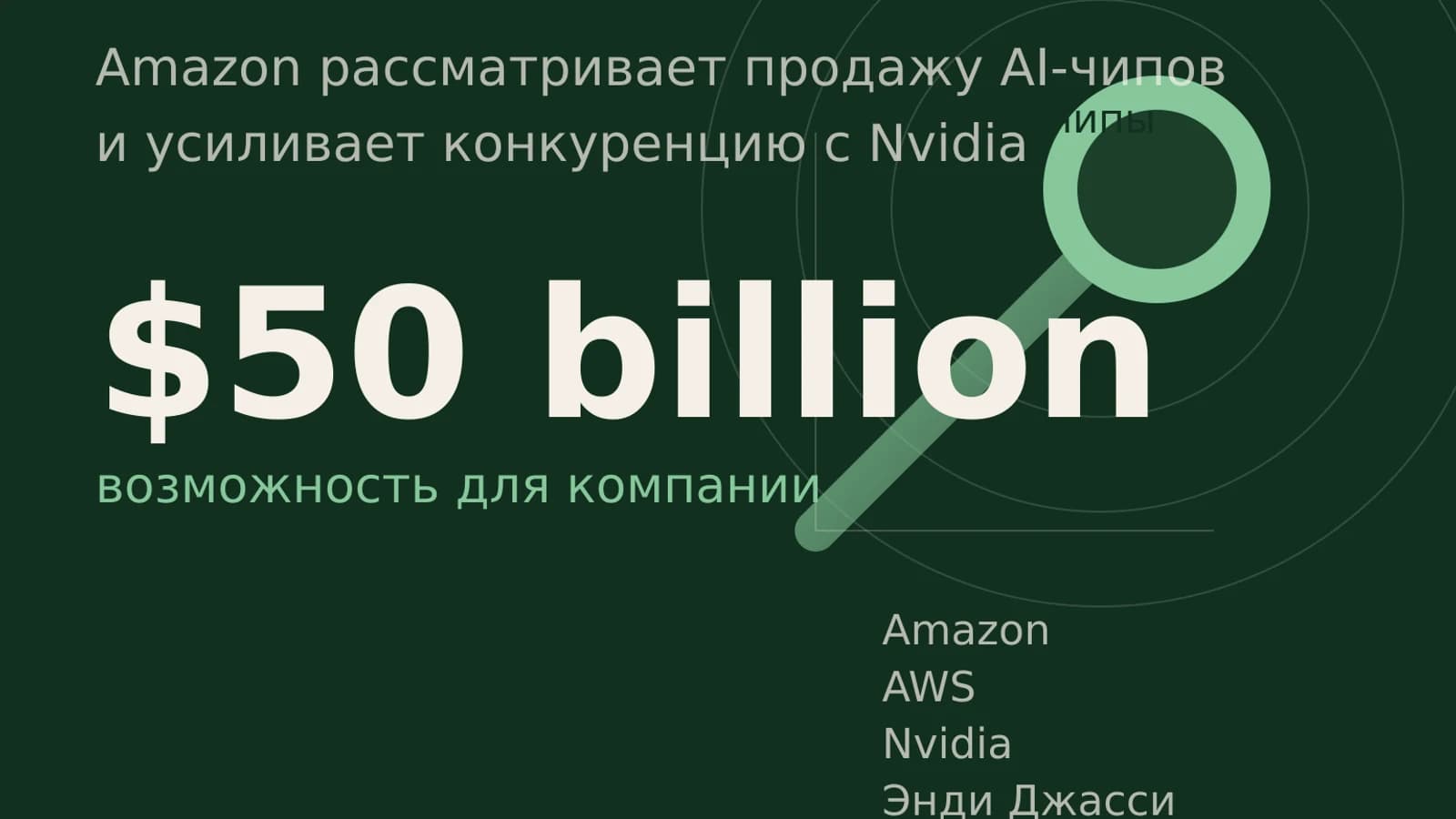 Инфографика: $50 billion возможность для компании