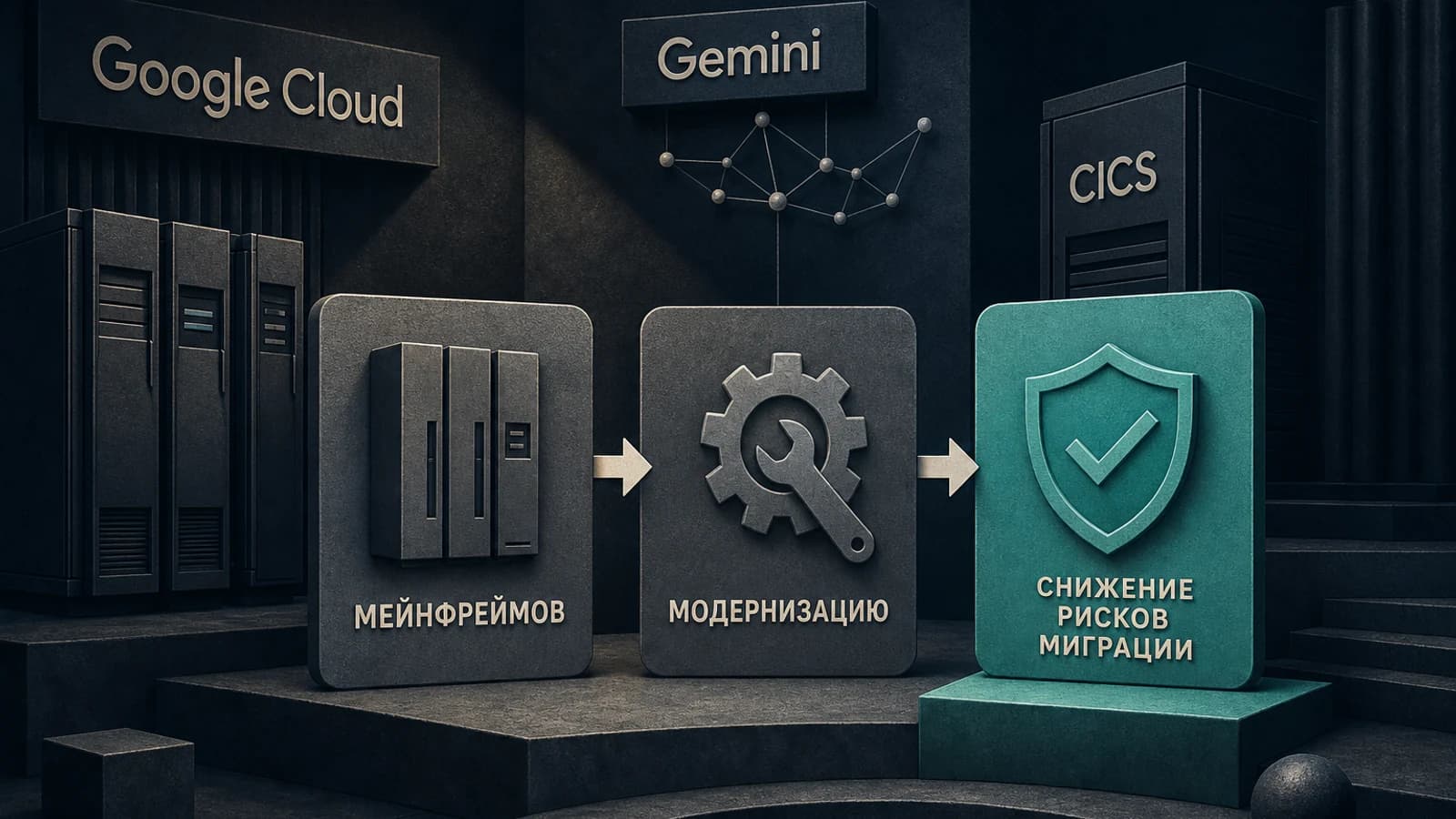Инфографика: Google Cloud — снижение рисков миграции