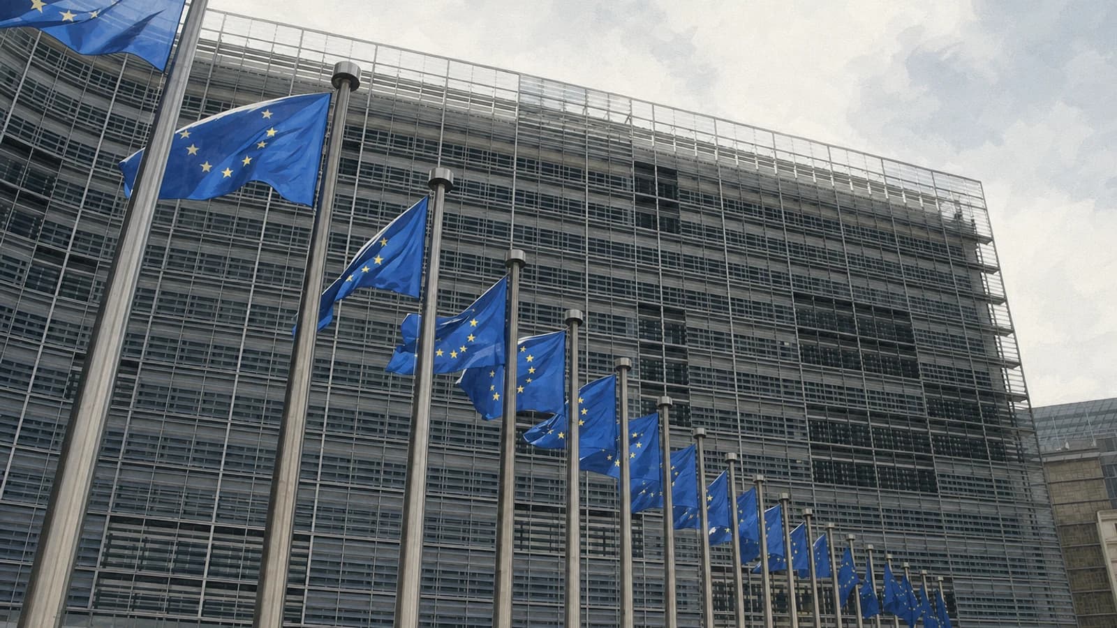 Здание Еврокомиссии Berlaymont в Брюсселе