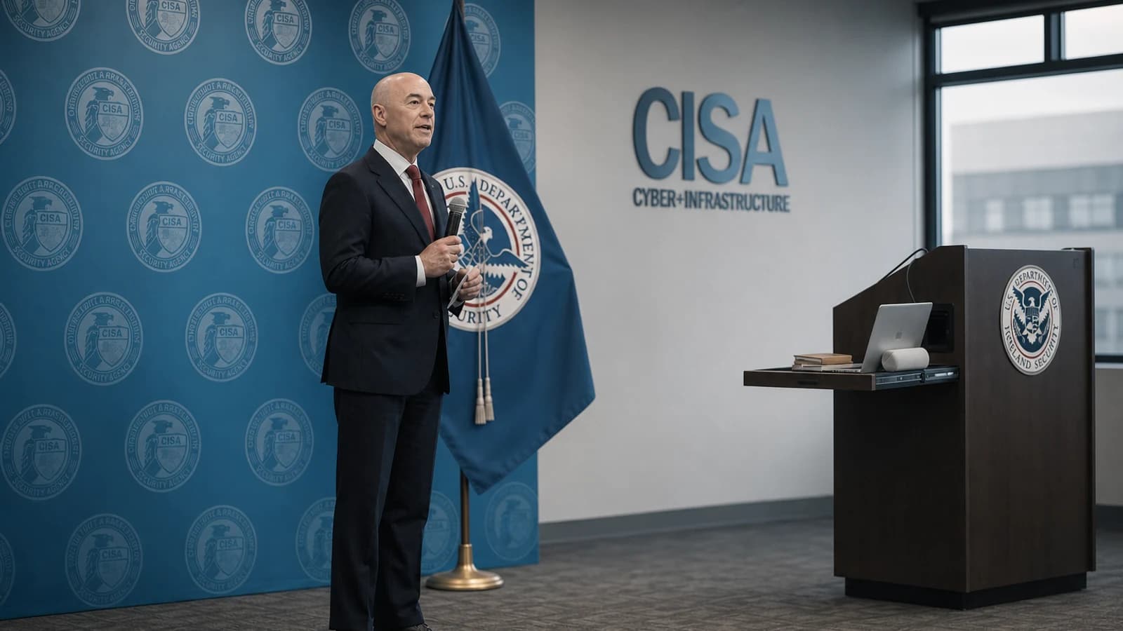 Вывеска Агентства по кибербезопасности и защите инфраструктуры США (CISA)
