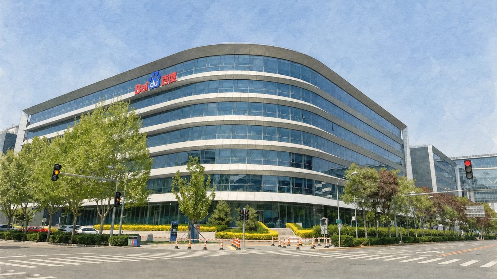 Вывеска Baidu на штаб-квартире компании в Пекине