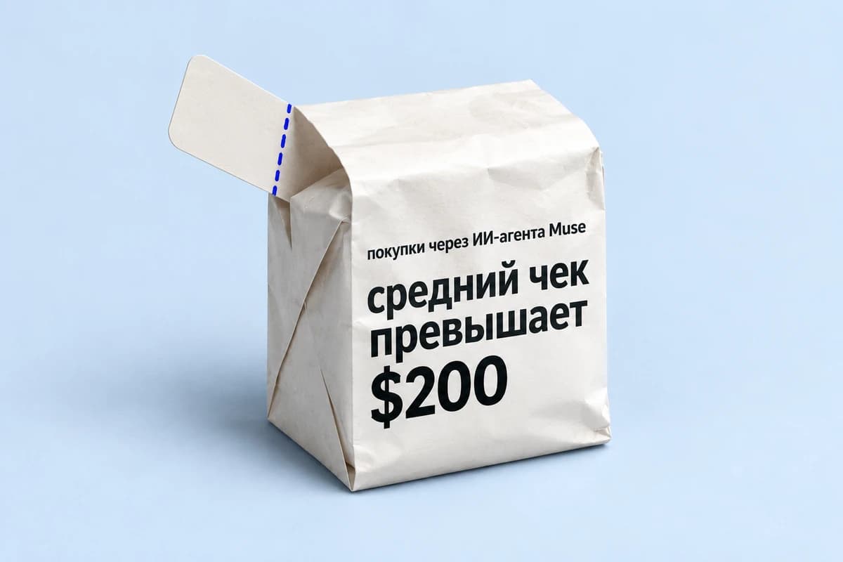 Бумажный чек с фразой о сумме сложен в пакет, а его край выполнен как отделяемая виртуальная карта.