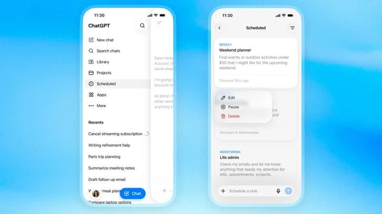 В ChatGPT появился центр управления запланированными задачами, поддержка Pulse прекращается