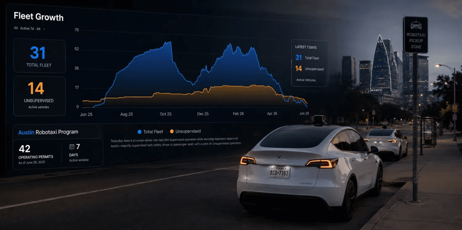 Низкую аварийность роботакси Tesla объяснили малым числом работающих автомобилей