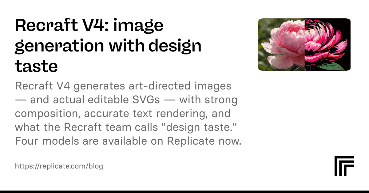 Recraft V4 генерирует art-directed изображения и редактируемые SVG