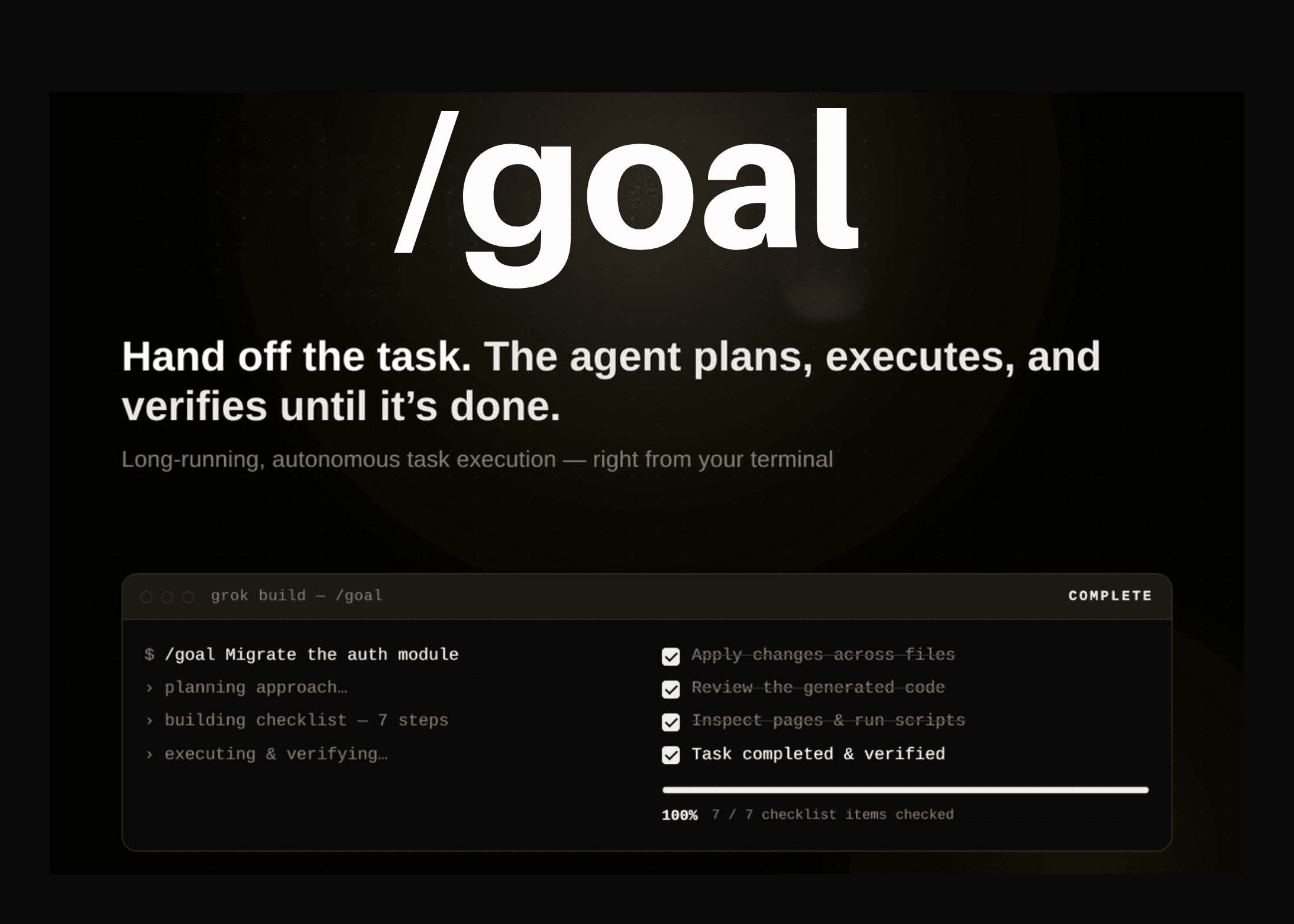 xAI добавила режим /goal в Grok Build для автономного выполнения длительных задач программирования